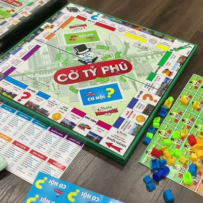 Cờ tỷ phú Monopoly cao cấp bản Việt Nam cải tiến - Boardgame cờ tỷ phú vui nhộn kích thước 31x31 và 42x42 - Hàng chính hãng D Danido 