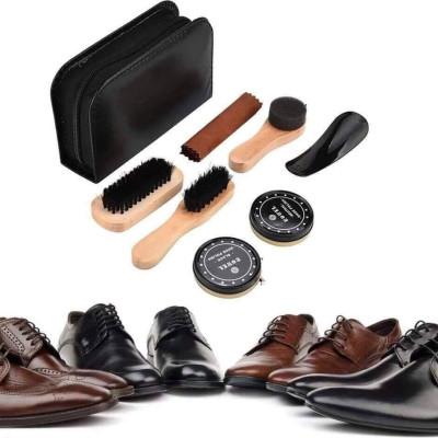 Bộ dụng cụ đánh giày 7 món kèm xi tiện lợi