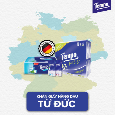 [MUA 5 GÓI TẶNG 1 GÓI] gói Khăn giấy ướt diệt khuẩn Tempo Protect Wet Wipes (Gói 10 tờ)