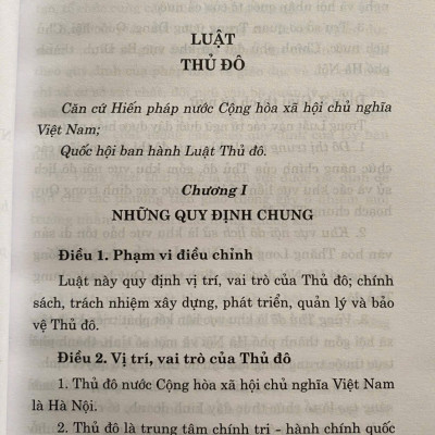 Luật Thủ Đô Năm 2024