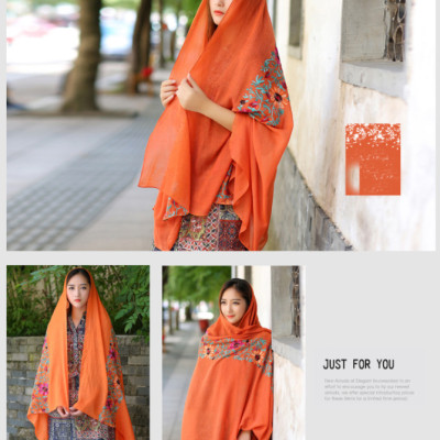 Khăn choàng thêu đa năng phong các vintage dễ thương SKC52