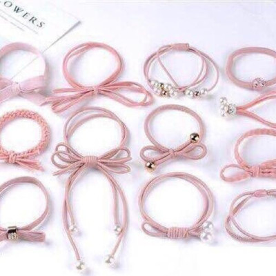 Hộp 12 dây cột tóc dễ thương- Bộ dây buộc tóc nhiều chi tiết