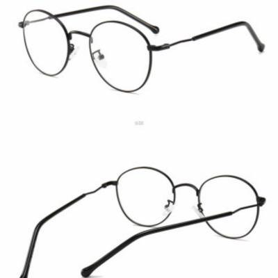 Kính Mắt Nam Nữ Vintage Mắt Tròn Nhỏ Ulzzang (Đen)