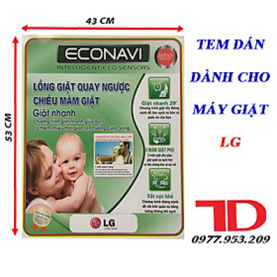Tem dán dành cho máy giặt LG