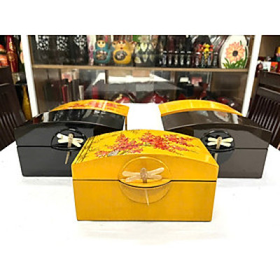 Hộp trang sức sơn mài độc đáo có kèm khóa chuồn chuồn