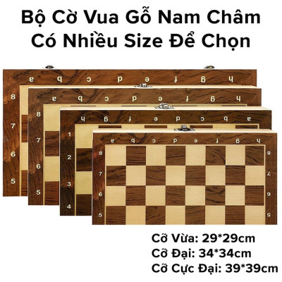 Bộ Cờ Vua Nam Châm D Danido Bằng Gỗ Size Nhỏ 29x29x2.5cm Cao Cấp, An Toàn Chính Hãng