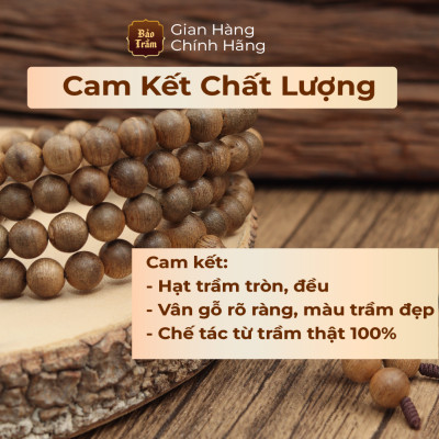  Vòng Trầm Hương 5 ly – 21 Hạt – Cao Cấp | Bảo Trầm – Trầm Tự Nhiên 100%, Mùi Thơm Thanh Nhẹ, Tinh Tế Cho Nữ