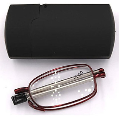 Kính lão gọng xếp 868 màu đỏ tròng lão từ 1 độ đến 4 độ