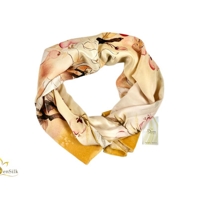 Khăn Lụa in SenSilk KLDI04 - Vietnam Gift - Lụa Tơ Tằm in Kỹ Thuật Số 180x55cm - Quà Tặng Doanh Nhân