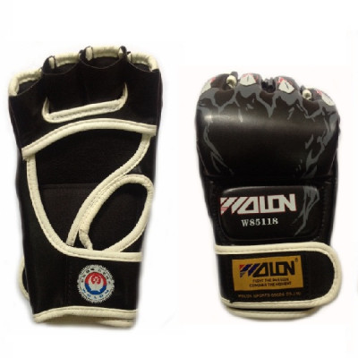 Găng tay đấm MMA wolon - đen