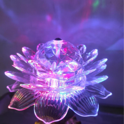 Đèn Led Hoa Sen Trang Trí MB 2003 7 Màu Xoay 360 Độ Cực Đẹp Cao 18cm