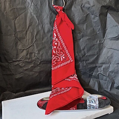 Khăn bandana turban XO tặng kèm khoen tròn và khóa móc như hình 54x54cm