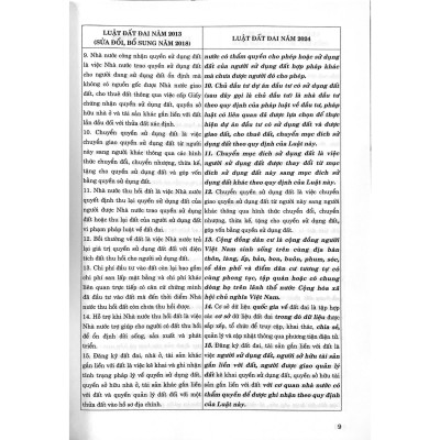 So sánh Luật Đất đai năm 2024 với Luật Đất đai năm 2013 (sửa đổi, bổ sung năm 2018)