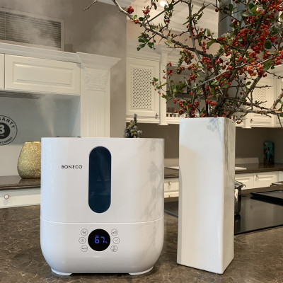 Máy Phun Sương Tạo Ẩm BONECO Thụy Sỹ U350 Sương Nano Làm Mát Nhà, Tạo Độ Ẩm Không Khí, Xông Tinh Dầu Thơm Phòng (60m2) - Hàng Chính Hãng