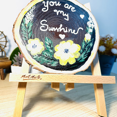 Tranh Vẽ Tay Trên Gỗ Thông You Are My Sunshine – Decor Handmade Độc Bản