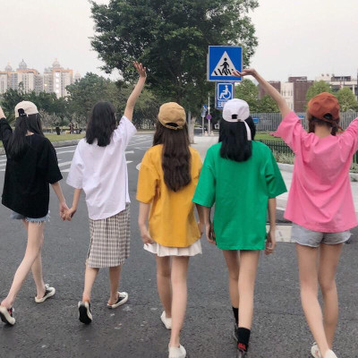 Áo Tay Lỡ Tay Lửng Nhiều Màu Vải Dày Unisex