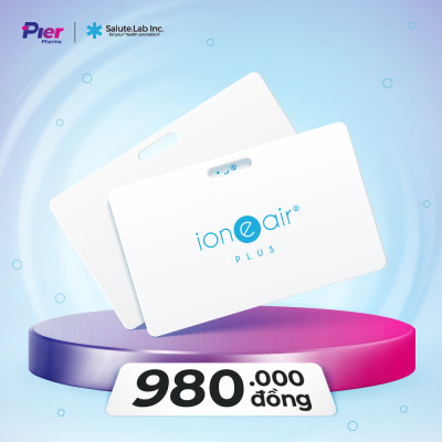 Combo 02 Thẻ lọc không khí - khử mùi ion e air Card Plus - Hàng chính hãng