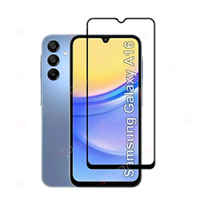 Kính cường lực 9D cho Samsung Galaxy A16 Full màn hình viền đen độ cứng 9h, chống vỡ, chống xước, dán màn hình cao cấp - Hàng chính hãng