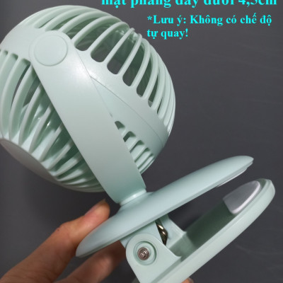 Quạt sạc mini để bàn kẹp bàn treo tường 3W Wiwu FS-03 _ Hàng chính hãng