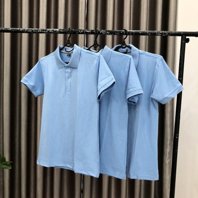 Áo Thun Cổ Bẻ Cá Sấu 4 Chiều Xanh Biển