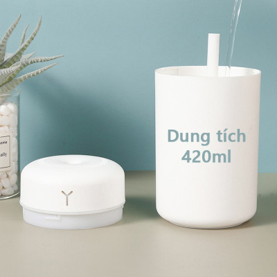 Máy Phun Sương Besti BTY01 Cao Cấp - Tạo Ẩm Không Khí Và Giữ Ẩm Da 420ml - Thiết Kế Nhỏ Gọn, Không Gây Tiếng Ồn - Máy Tạo Ẩm Không Gian Thư Giãn Tích Hợp Đèn Ngủ RGB Nhiều Màu Để Bàn Tiện Lợi, Có Chế Độ Tự Ngắt Khi Hết Nước - Hàng Chính Hãng