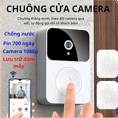 ChuôngCửa Không Dây Thông MinhCao Cấp Kèm Camera Wifi – Kết Nối Ổn Định, Chống Nước, Xuyên Tường 300m