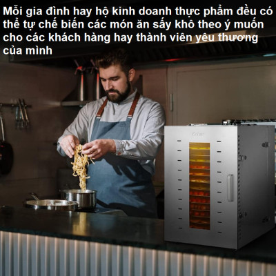 Máy sấy thực phẩm 16 khay inox 100 Lít Thương hiệu Mỹ Septree ST-02, Công suất 1500W - Hàng nhập khẩu (Bảo hành 12 Tháng)