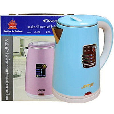  Ấm Siêu Tốc 2.5L Inox JLPL@L JL-25 Chống Bỏng 2 Lớp Công Suất 1500W Đun Nhanh Tiết Kiệm Điện (Giao Màu Ngẫu Nhiên)-Hàng Chính Hãng