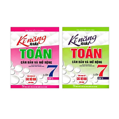 Sách - Combo Kĩ Năng Giải Toán Căn Bản Và Mở Rộng Lớp 7 (Tập 1 + Tập 2) - Dùng Chung Cho Các Bộ SGK Hiện Hành