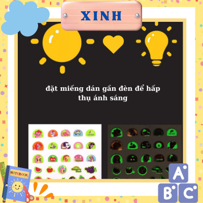 Miếng dán móng tay dạ quang mẫu ngẫu nhiên cute làm quà tặng phụ kiện cho bé