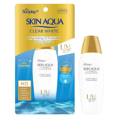 Sữa Chống Nắng Dưỡng Da Trắng Mịn Tối Ưu Sunplay Skin Aqua Clear White SPF50+ 55g