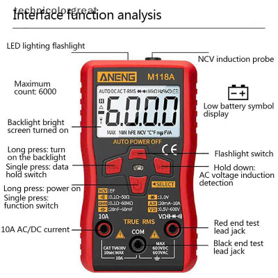 Đồng Hồ Vạn Năng ĐojĐiện Tự Động M118A – Không Cần Chỉnh ThangĐoj, Dễ Dùng Cho Mọi Người , đèn ốp trần