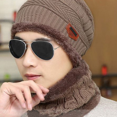 Mũ Len Kèm Khăn Cổ Mũ Len Khăn Chui Đầu Kiểu Dáng Hàn Quốc