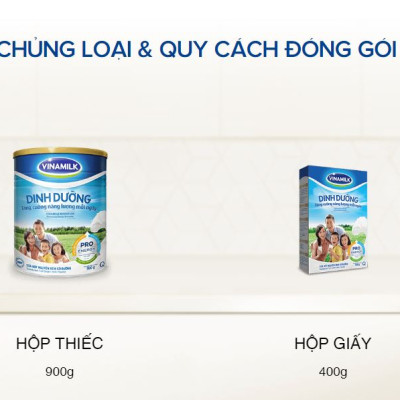 BỘ 2 LON SỮA BỘT NGUYÊN KEM CÓ ĐƯỜNG VINAMILK DINH DƯỠNG - 900G