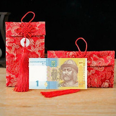 Túi gấm màu vàng loại 1 Ukraina sưu tầm, làm quà tặng