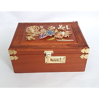 Hộp trang sức khóa gỗ Hương