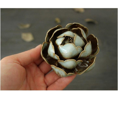 Hoa gốm cắm trầm nặn tay thủ công nghệ thuật DDT31