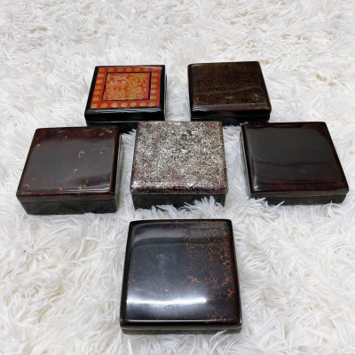 Hộp sơn mài cao cấp Thanh Bình Lê đa năng đựng đồ vật nhỏ văn phòng, trong nhà, làm quà tặng ý nghĩa size 10x4 cm