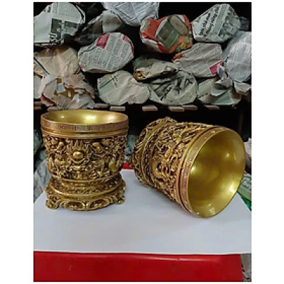 Lư hương CTVD40 12 x 12 x 12cm Tundo mạ vàng hoặc màu xanh lựa chọn