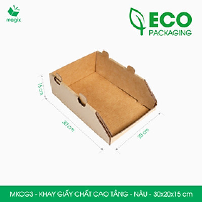 MKCG3 - 30x20x15 cm - 10 Khay giấy chất cao tầng bằng giấy carton siêu cứng, kệ giấy đựng đồ văn phòng, khay đựng dụng cụ, khay linh kiện, kệ phân loại dụng cụ