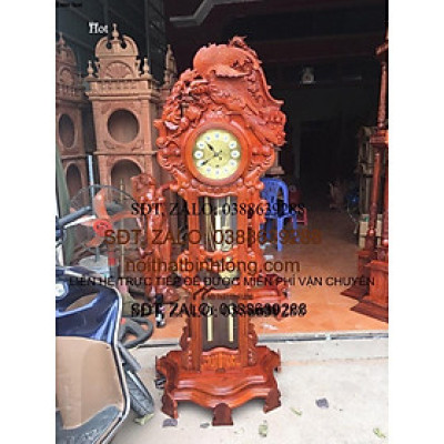 Đồng hồ cây Anh hùng tương ngộ gỗ hương đá
