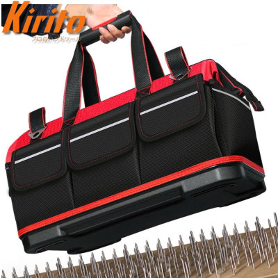 Túi đựng đồ nghề cao cấp nắp chữ A đế nhựa chống vỡ, vải 3 lớp chống đam thủng - Túi 20in chéo đỏ