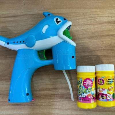 Đồ Chơi Bắn Bong Bóng Cá Heo Kèm 2 Lọ Xà Phòng Nguồn 3 Pin Aaa