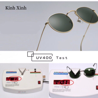 Kính xinh, Kính râm Mắt tròn thủy tinh cao cấp phong cách retro sành điệu + tặng tuavit Kính Xinh mini