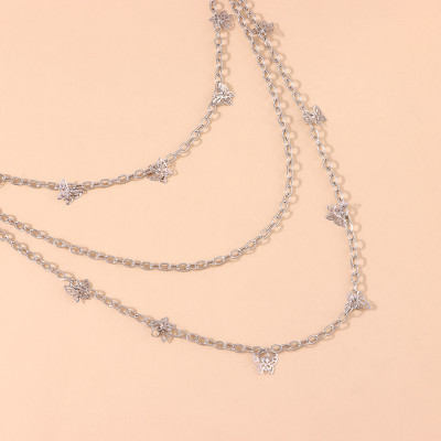 Chain đeo quần xích đeo quần áo thời trang mix 3 tầng cánh bướm cá tính nổi bật giữa đám đông
