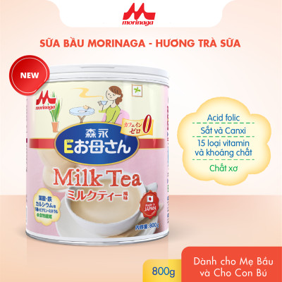 Combo 3 lon Sữa Bầu Morinaga E-Okasan Hương Trà Sữa 800g