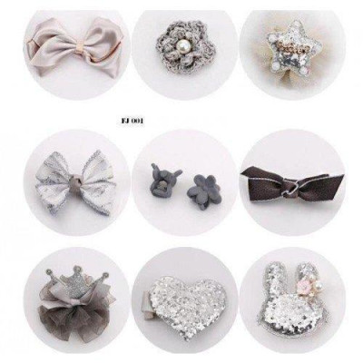 Hộp 10 Phụ Kiện Kẹp Tóc Băng Đô Cho Bé Gái Nhiều Màu Sắc