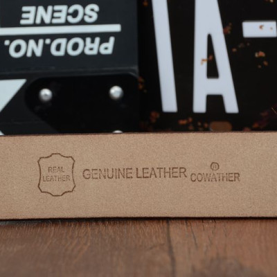 Thắt Lưng Da Bò Chính hãng COWATHER XF010 Nâu Vàng