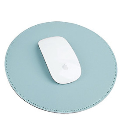 Miếng Lót Chuột Hình Tròn Bằng Da ( 22cm ) - Hàng Chính Hãng