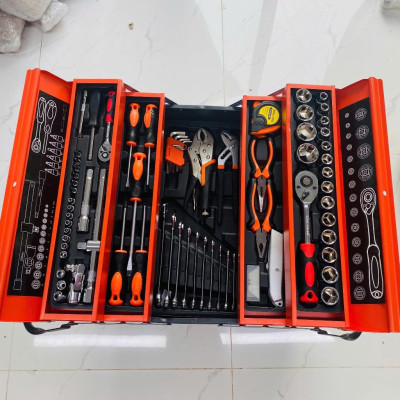 Thùng đồ nghề sửa chữa di động 85 Chi Tiết, sửa chữa xe chuyên dụng 85 chi tiết có hộp đựng đồ